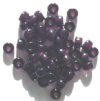 50 6x9mm Transparent Amethyst Glass Crow Beads